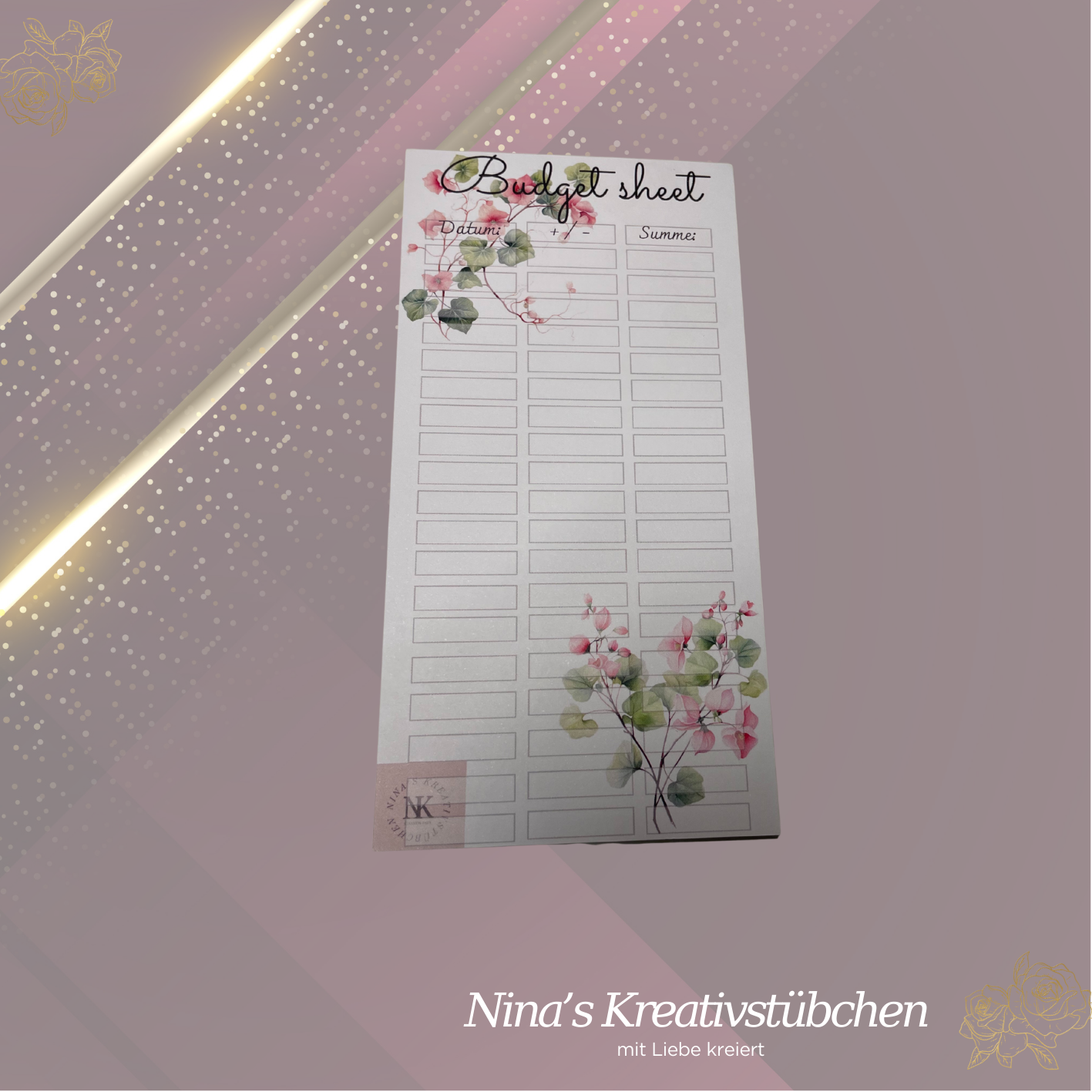 Budget sheet Block I A6 I Ausverkauf