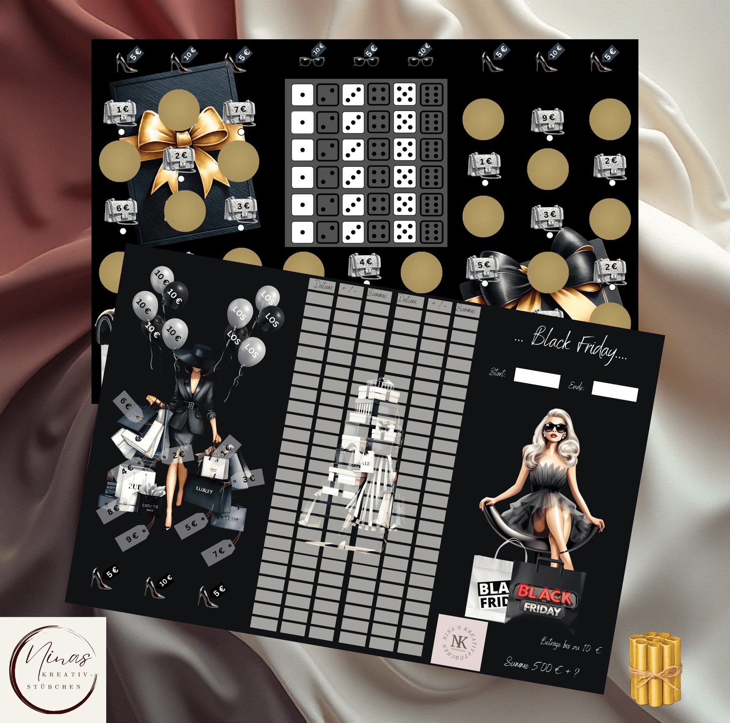 Black Friday I A6 I 3er Klappkarte - Nina's Kreativstübchen