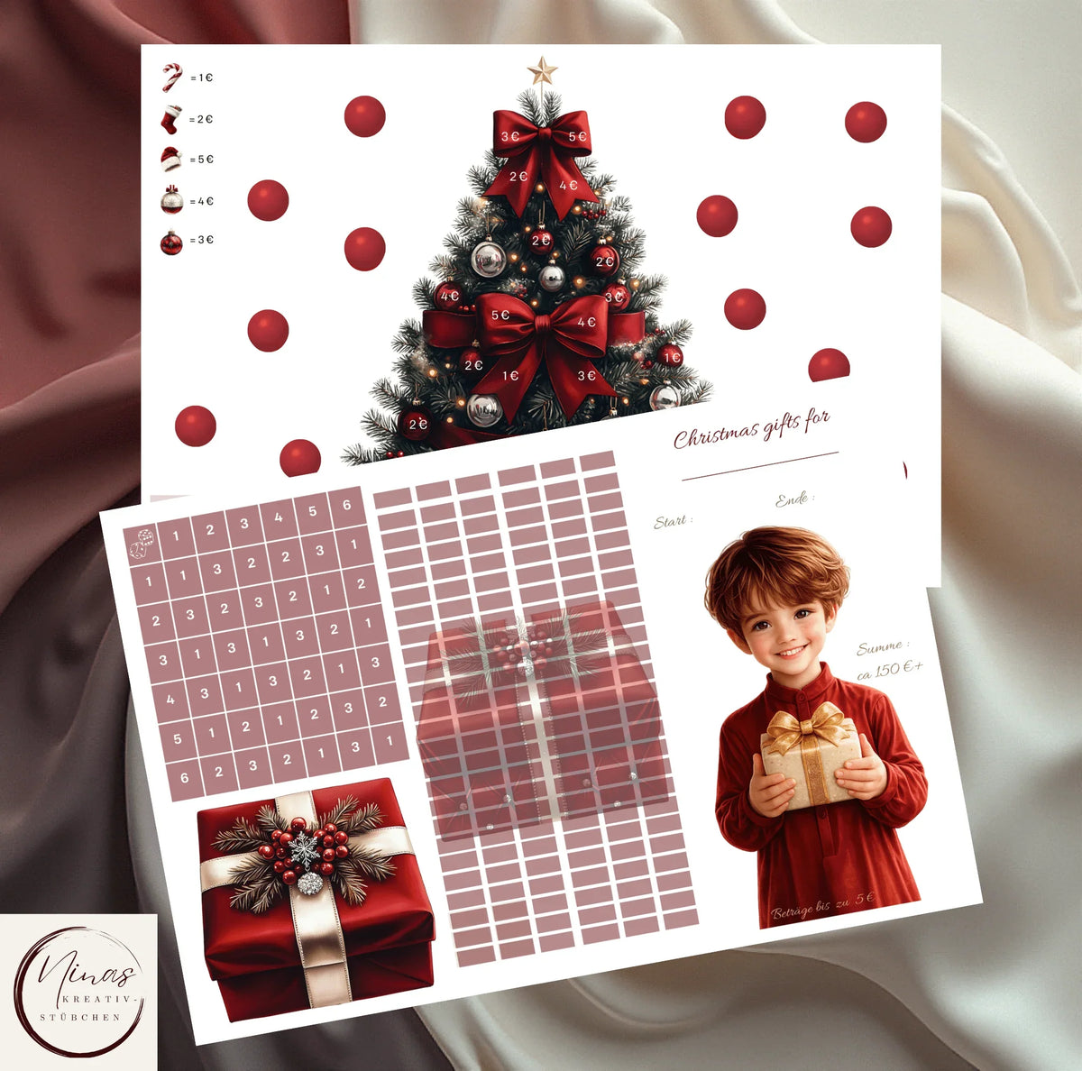 Christmas Gifts for … – personalisierte Sparchallenge für Weihnachtsgeschenke - Nina's Kreativstübchen