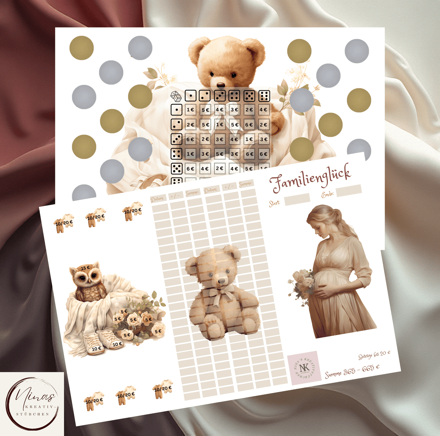 Familienglück I A6 I 3er Klappkarte - Nina's Kreativstübchen