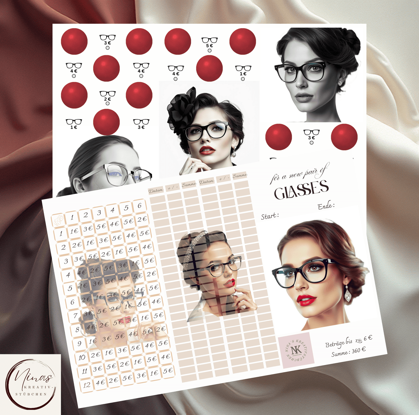 for a new pair of glasses I A6 I 3er Klappkarte - Nina's Kreativstübchen