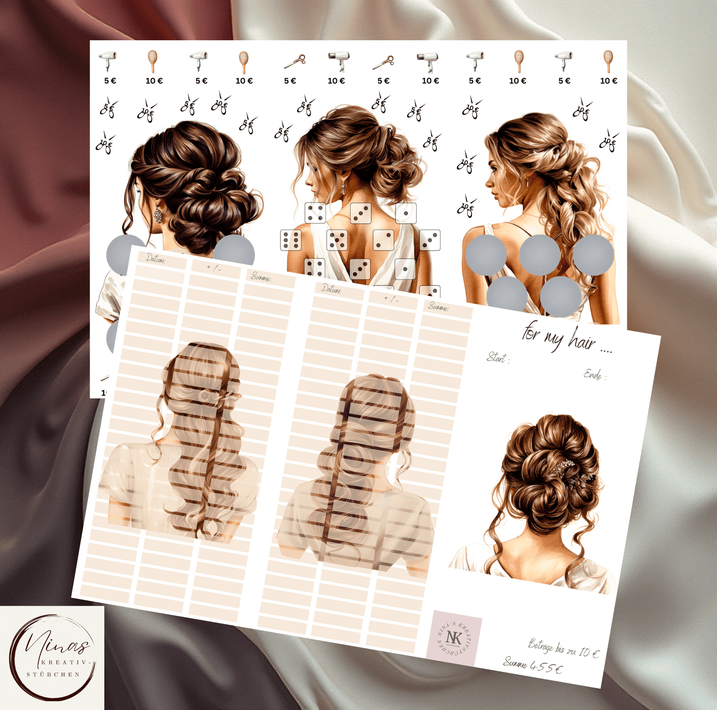 for my hair I A6 I 3er Klappkarte - Nina's Kreativstübchen