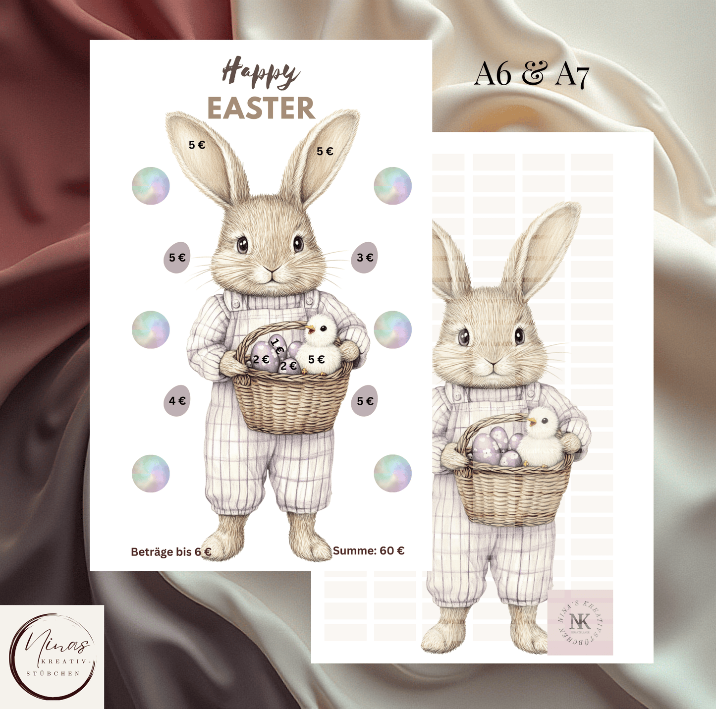 Happy Easter I A6 I A7 I Einheftchallenge - Nina's Kreativstübchen