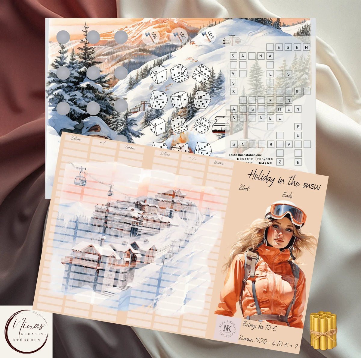 Holiday in the snow – Winterurlaub Sparchallenge für Skiurlaub & Schneereise - Nina's Kreativstübchen
