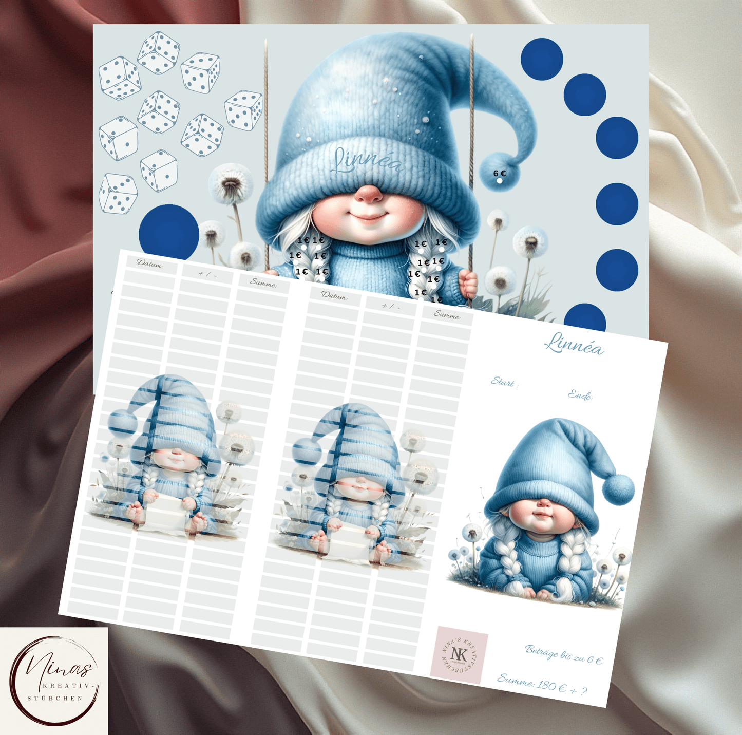Linnea I A6 I3er Klappkarte - Nina's Kreativstübchen