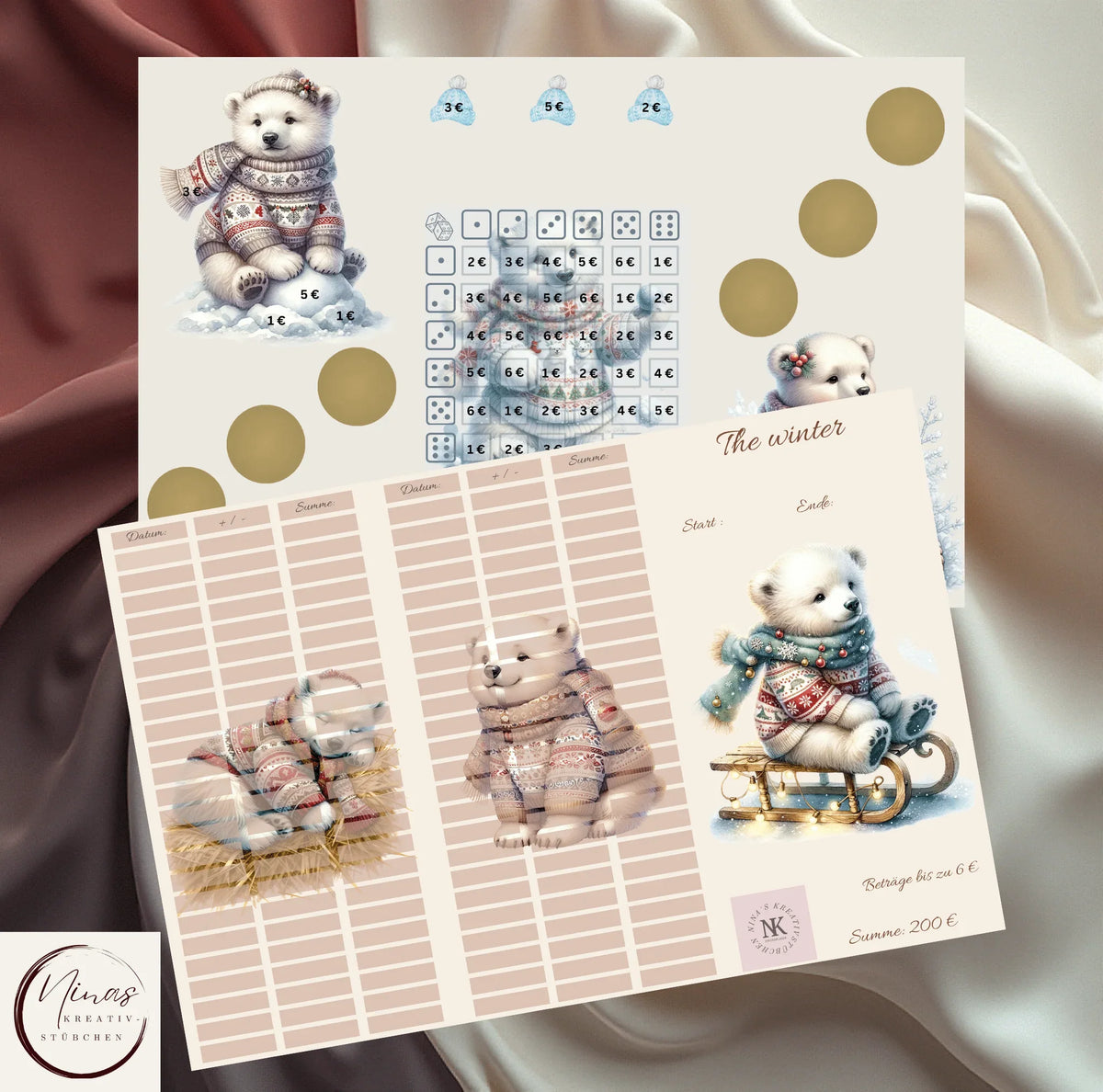 The Winter – Winter Sparchallenge mit Rubbeln, Bingo & Abstreichen - Nina's Kreativstübchen