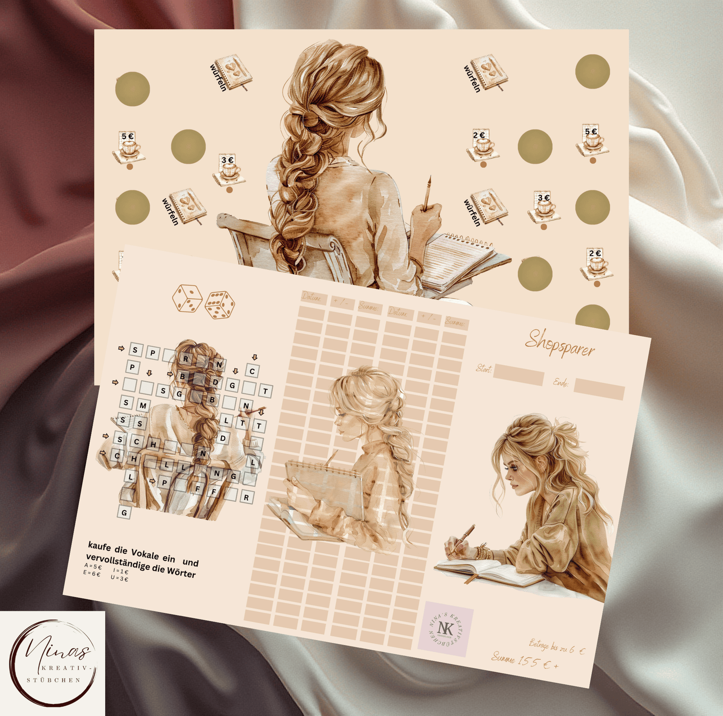 Türchen Nr. 12 I Shopsparer I A6 I 3er Klappkarte - Nina's Kreativstübchen