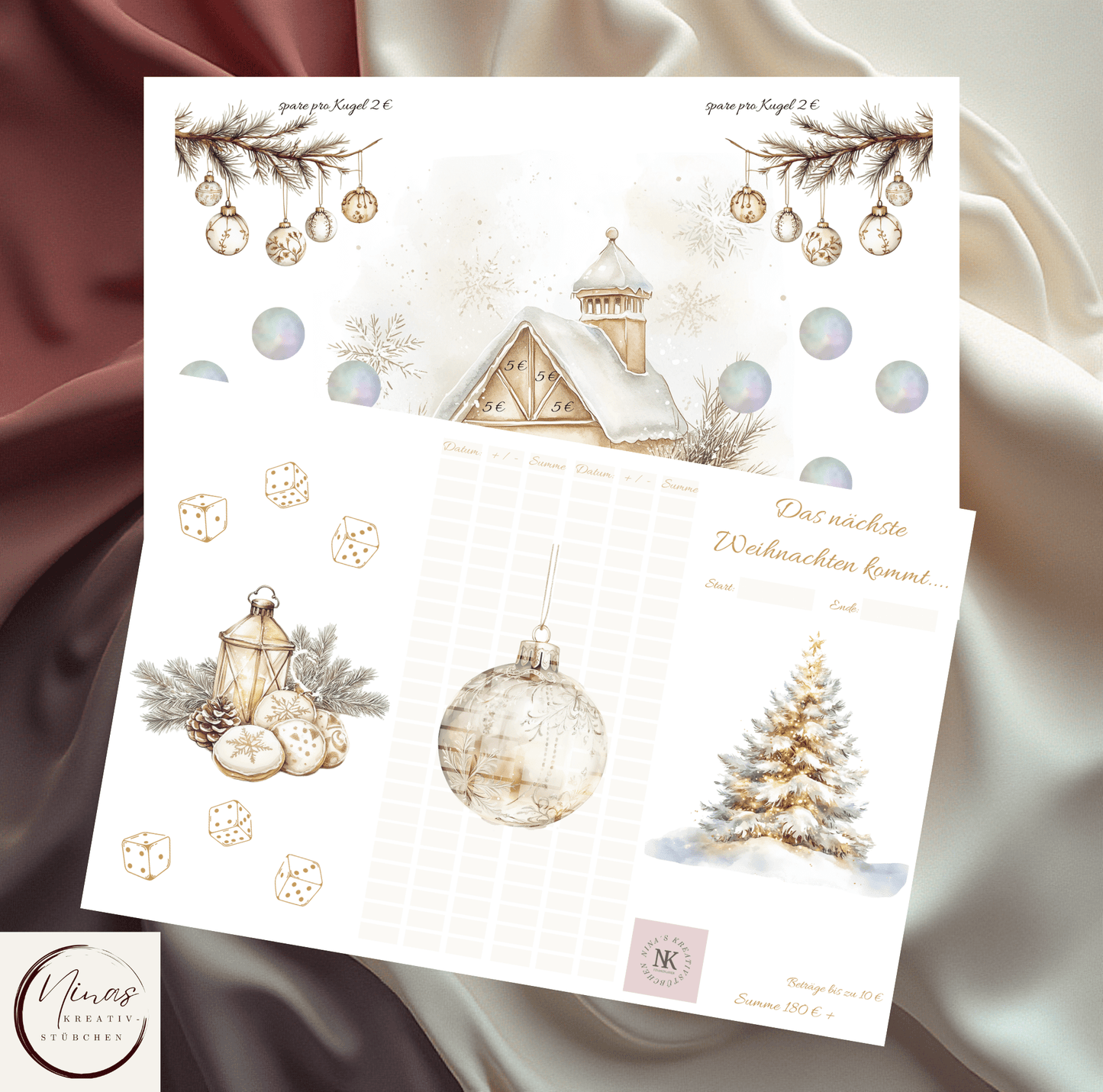 Türchen Nr. 22 I Das nächste Weihnachten kommt I A6 - Nina's Kreativstübchen