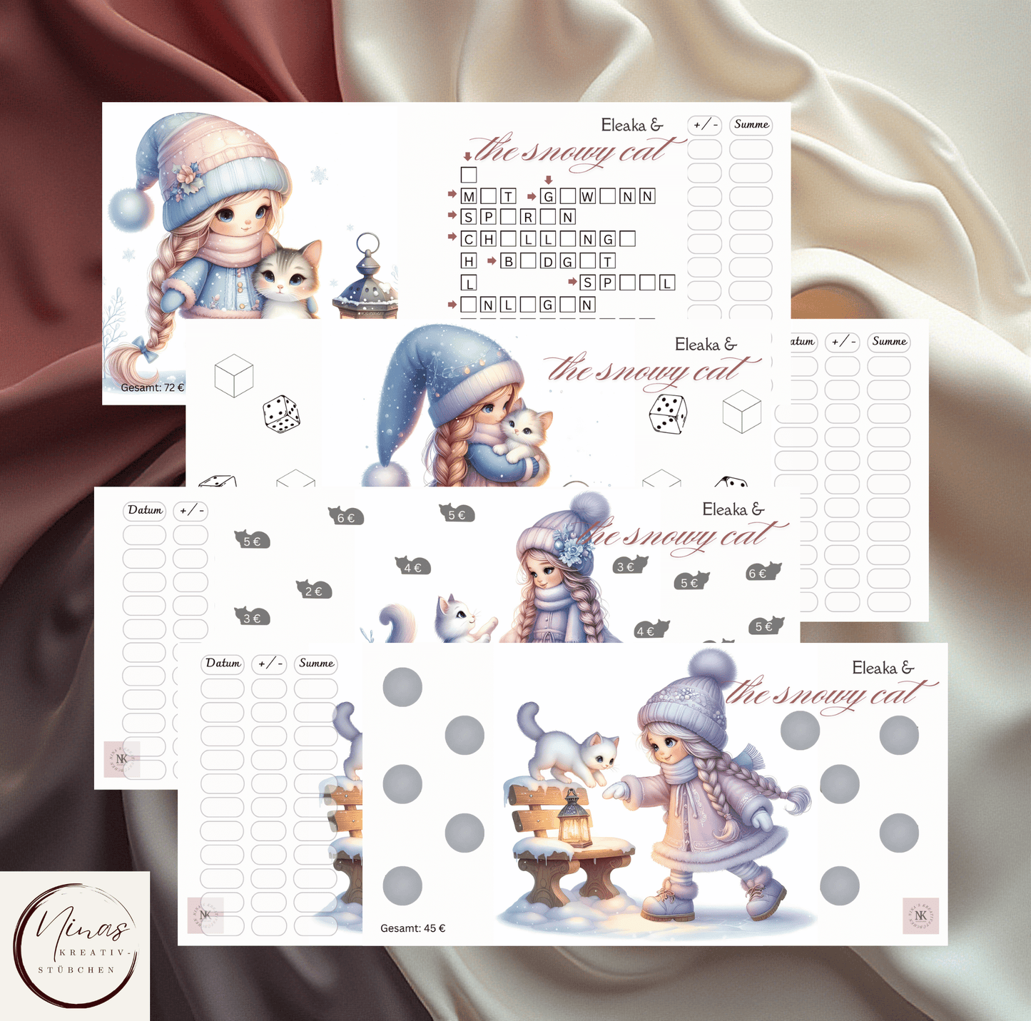Türchen Nr. 6 I Eleaka & the snowy cat I Bundle I A6 - Nina's Kreativstübchen