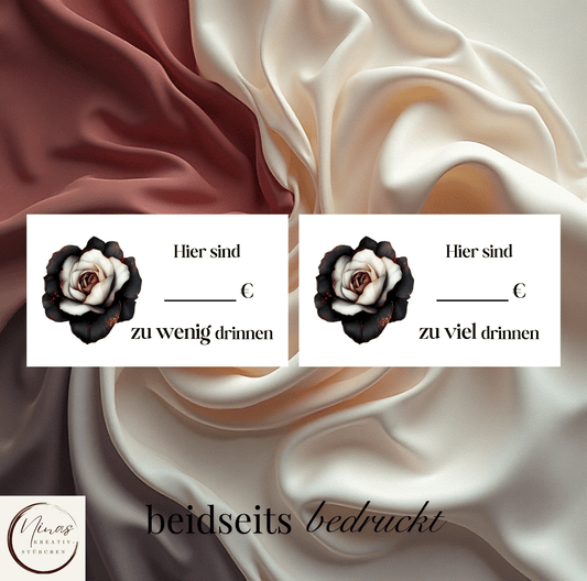 zu viel / zu wenig Karten I A6 I A7 I foliert - Nina's Kreativstübchen