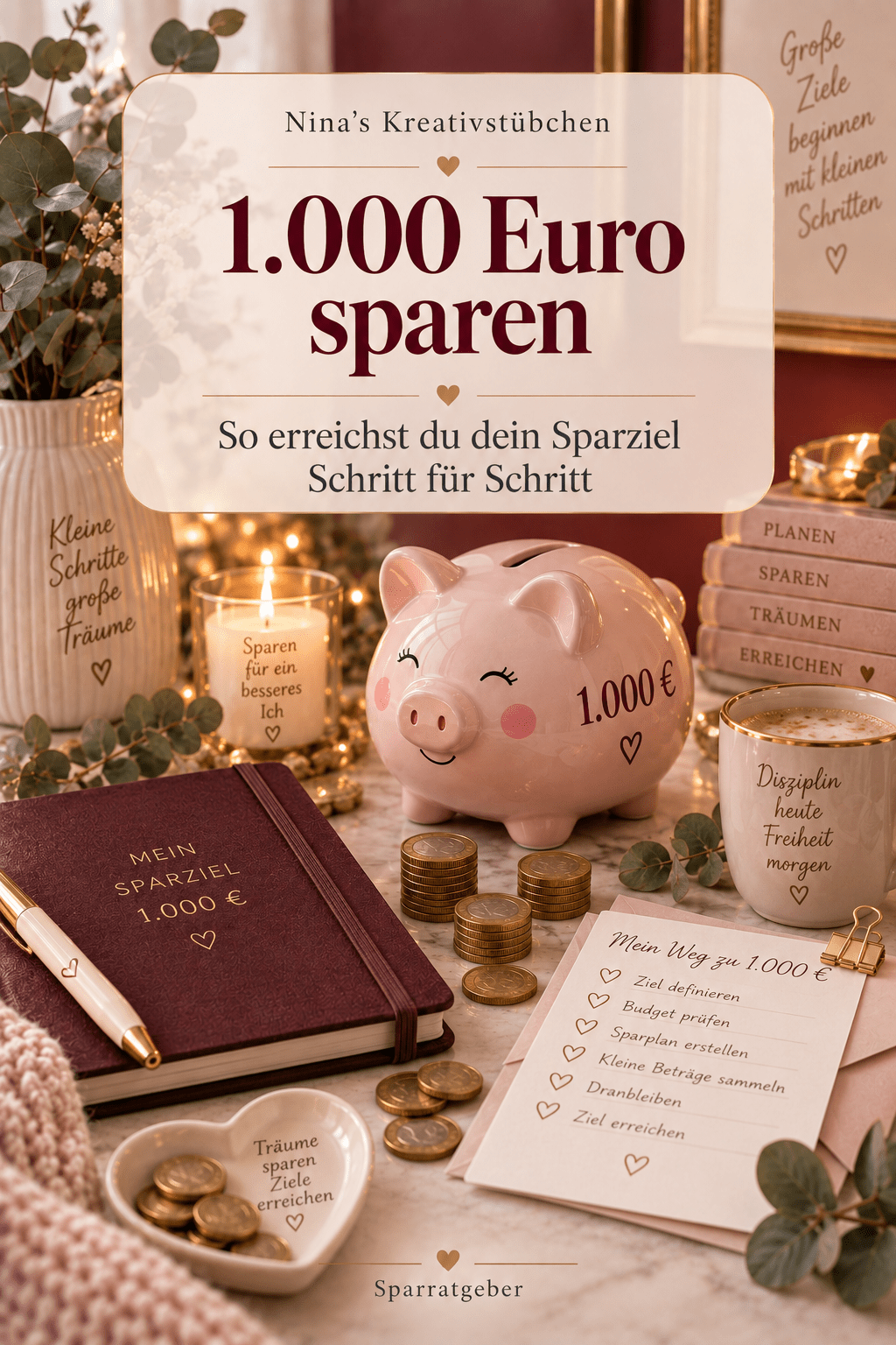 1.000 Euro sparen: So erreichst du dein Sparziel Schritt für Schritt - Nina's Kreativstübchen
