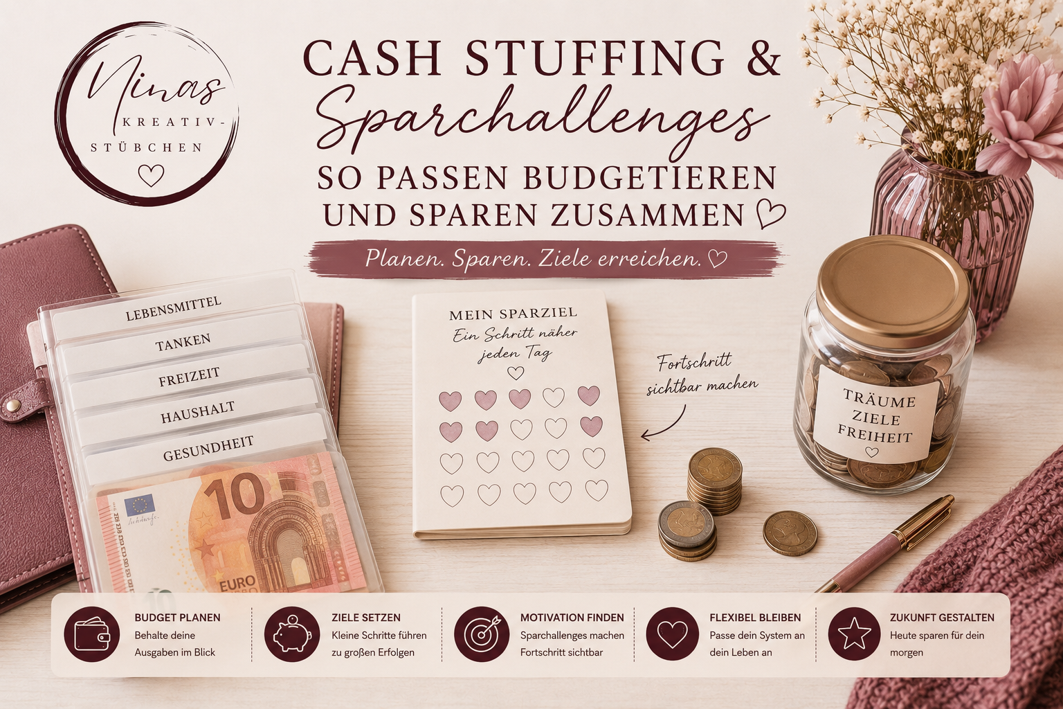 Cash Stuffing und Sparchallenges kombinieren: So passen Budgetieren und Sparen zusammen
