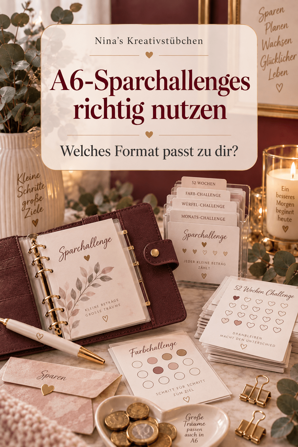 A6-Sparchallenges richtig nutzen: Welches Format passt zu dir? - Nina's Kreativstübchen