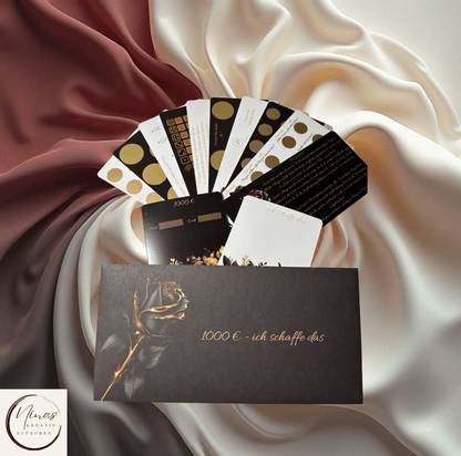 1000 € - ich schaffe das I 1000 Euro I 1000 € I A6 I Bundle I Set - Nina's Kreativstübchen