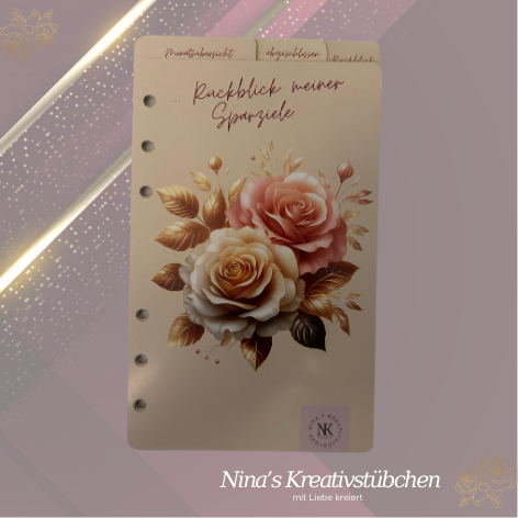 Rückblick meiner Sparziele  I Trennblätter A6 I Set für 1 Jahr