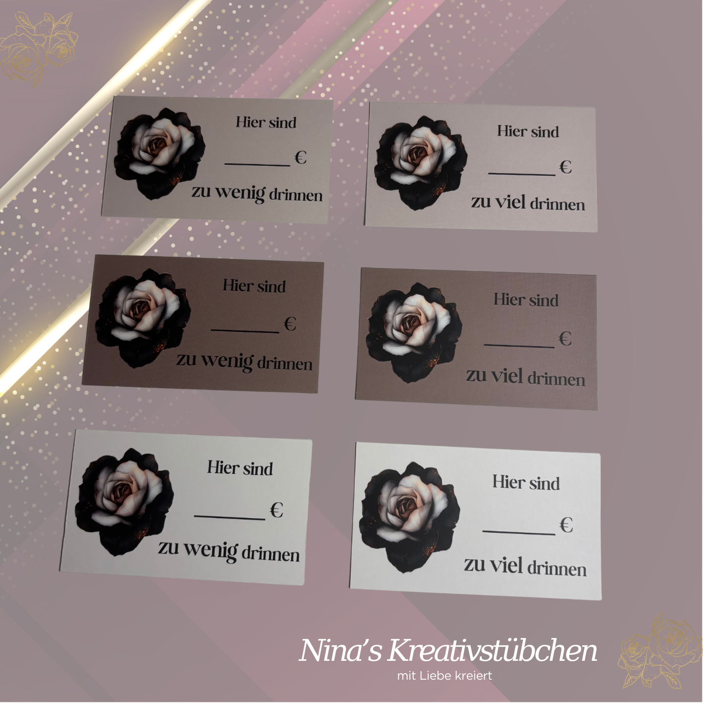 zu viel / zu wenig Karten I A6 I A7 I foliert