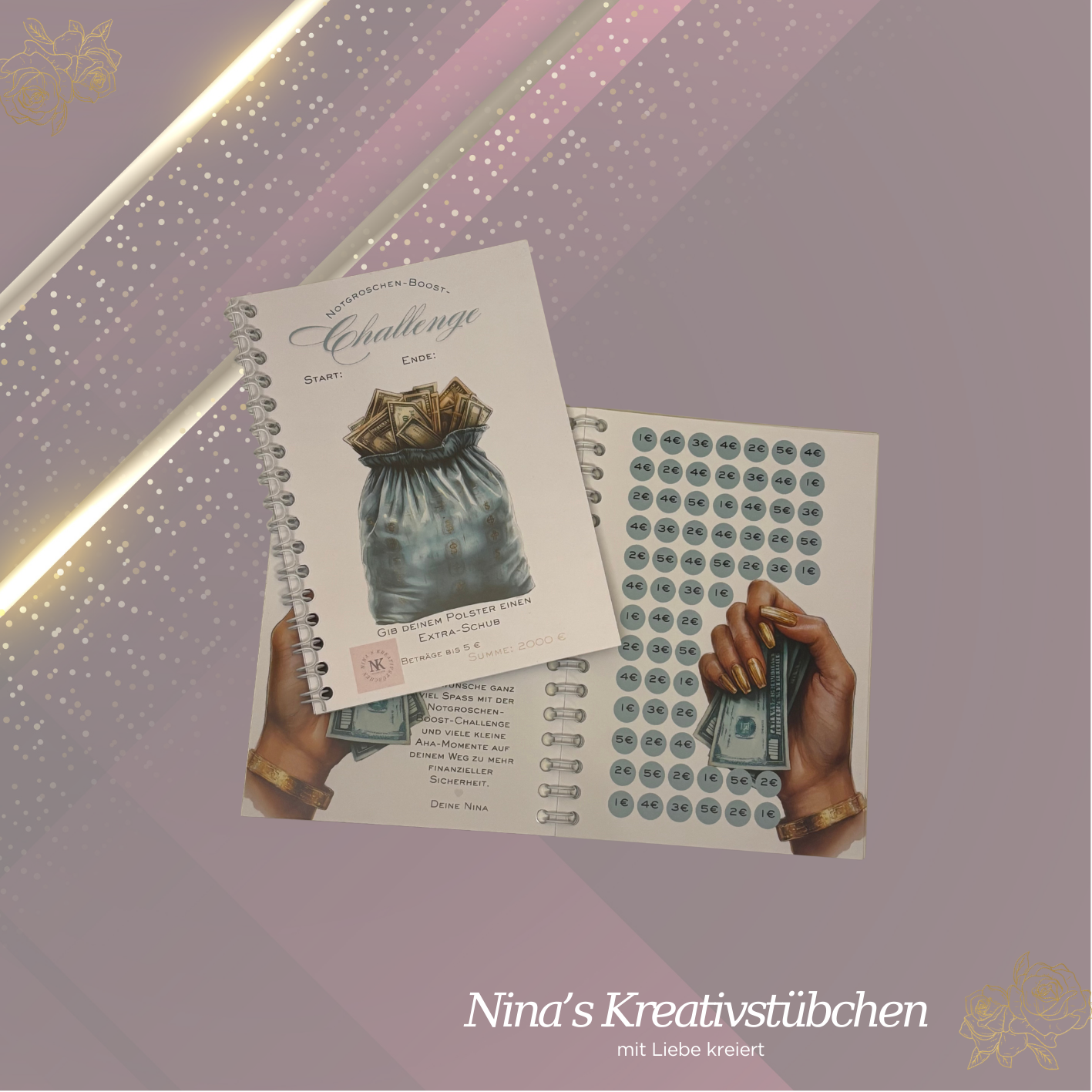 Die Wohlfühlsparbox I 6 Selfcare-Challenges für Körper, Seele & Notgroschen inkl. 5 Extra's