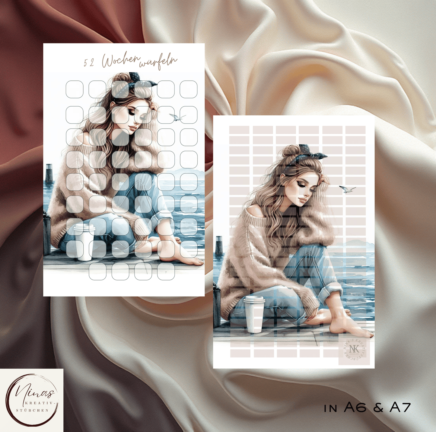 52 Wochen würfeln I A6 I A7 I Einheftchallenge - Nina's Kreativstübchen