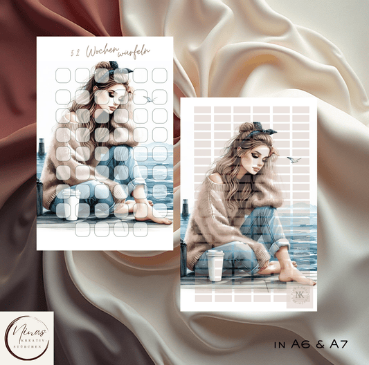 52 Wochen würfeln I A6 I A7 I Einheftchallenge - Nina's Kreativstübchen