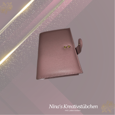Premium Binder A6 aus Litschi Leder mit goldenen Ringen I Ausverkauf