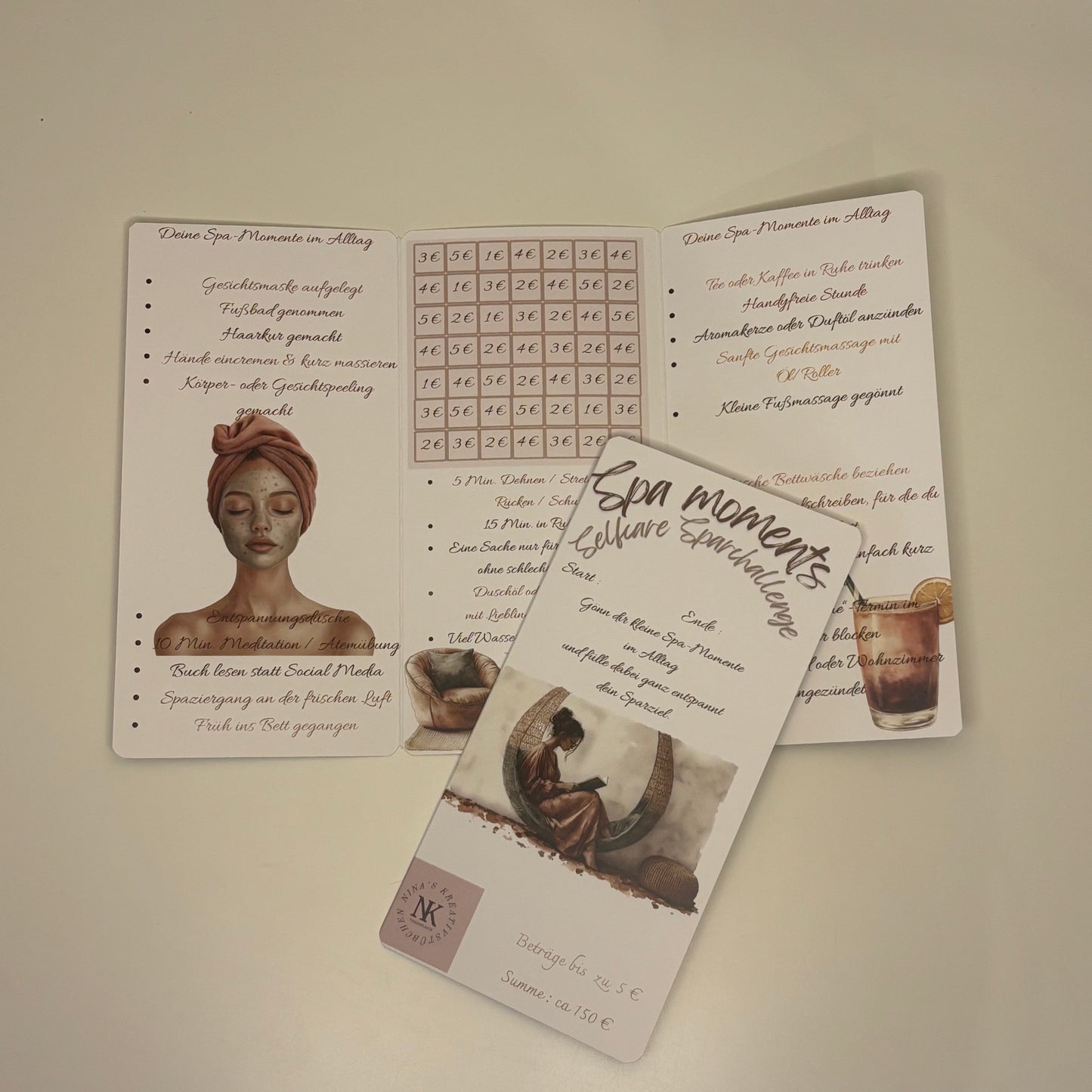 Die Wohlfühlsparbox I 6 Selfcare-Challenges für Körper, Seele & Notgroschen inkl. 5 Extra's