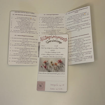 Die Wohlfühlsparbox I 6 Selfcare-Challenges für Körper, Seele & Notgroschen inkl. 5 Extra's