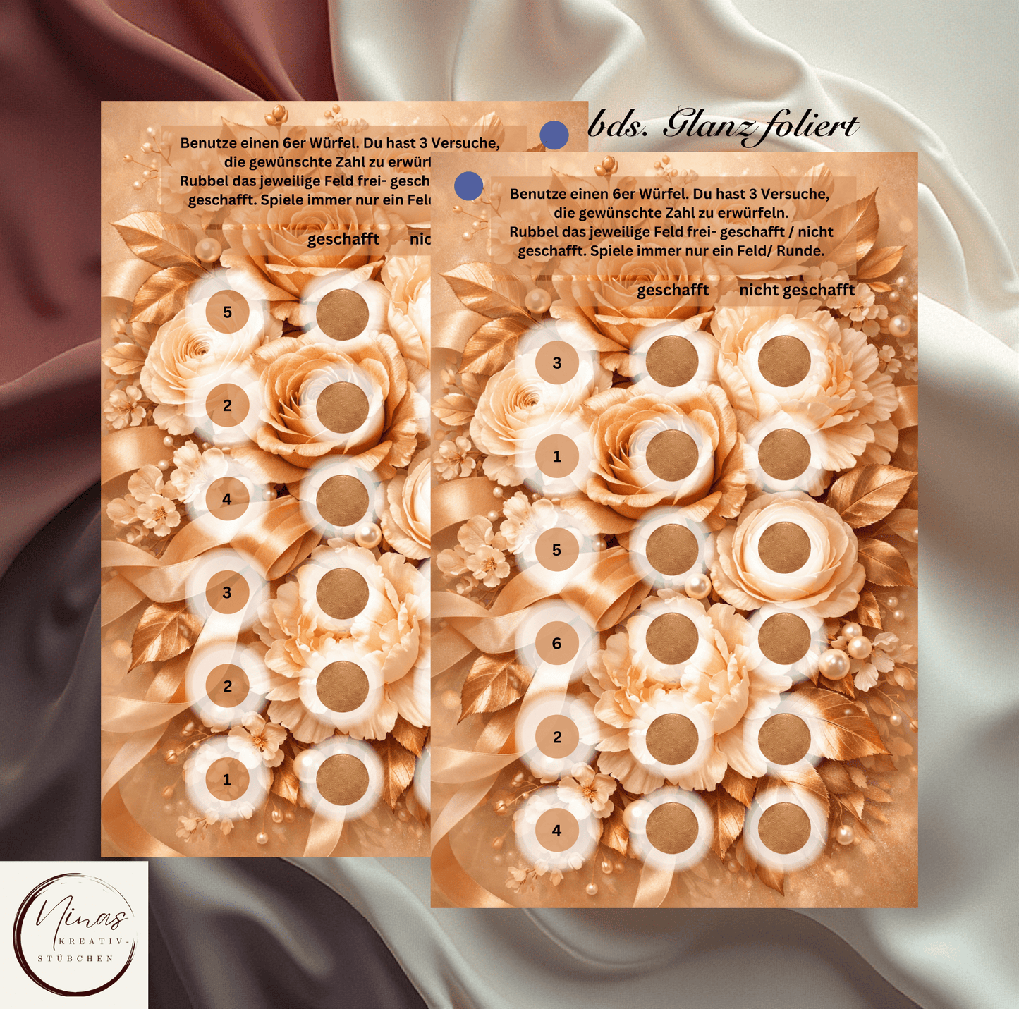 Blütenbingo No. 12 I A6 I Einheftchallenge I foliert - Nina's Kreativstübchen