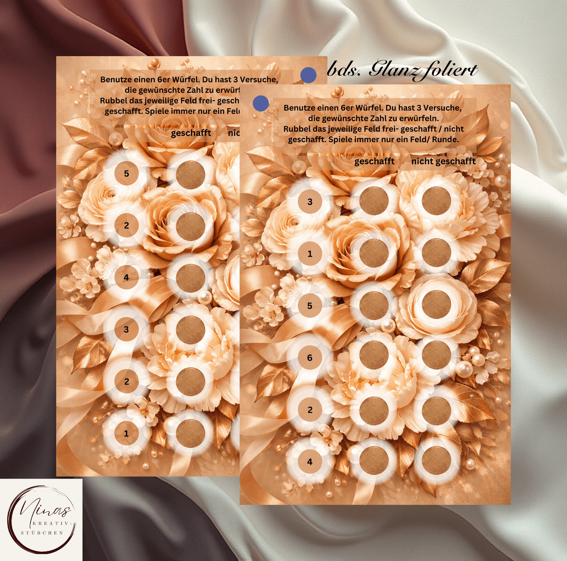 Blütenbingo No. 12 I A6 I Einheftchallenge I foliert - Nina's Kreativstübchen