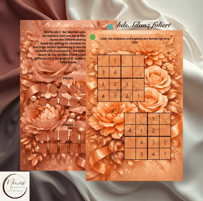 Blütenbingo No. 12 I A6 I Einheftchallenge I foliert - Nina's Kreativstübchen