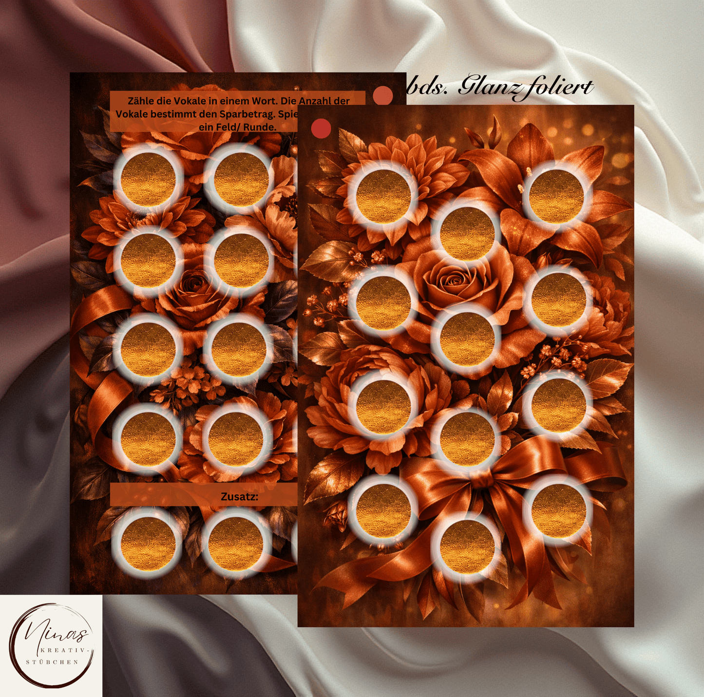 Blütenbingo No. 12 I A6 I Einheftchallenge I foliert - Nina's Kreativstübchen