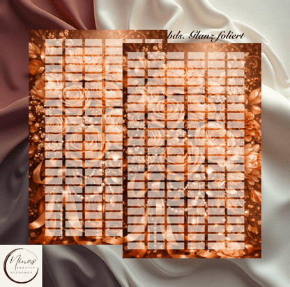 Blütenbingo No. 12 I A6 I Einheftchallenge I foliert - Nina's Kreativstübchen