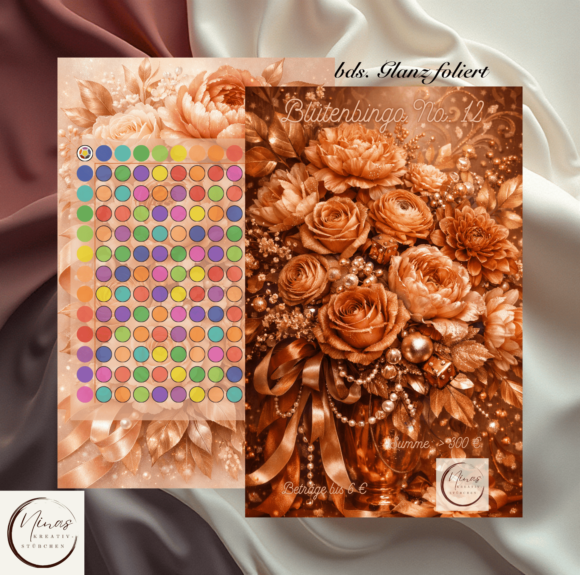 Blütenbingo No. 12 I A6 I Einheftchallenge I foliert - Nina's Kreativstübchen