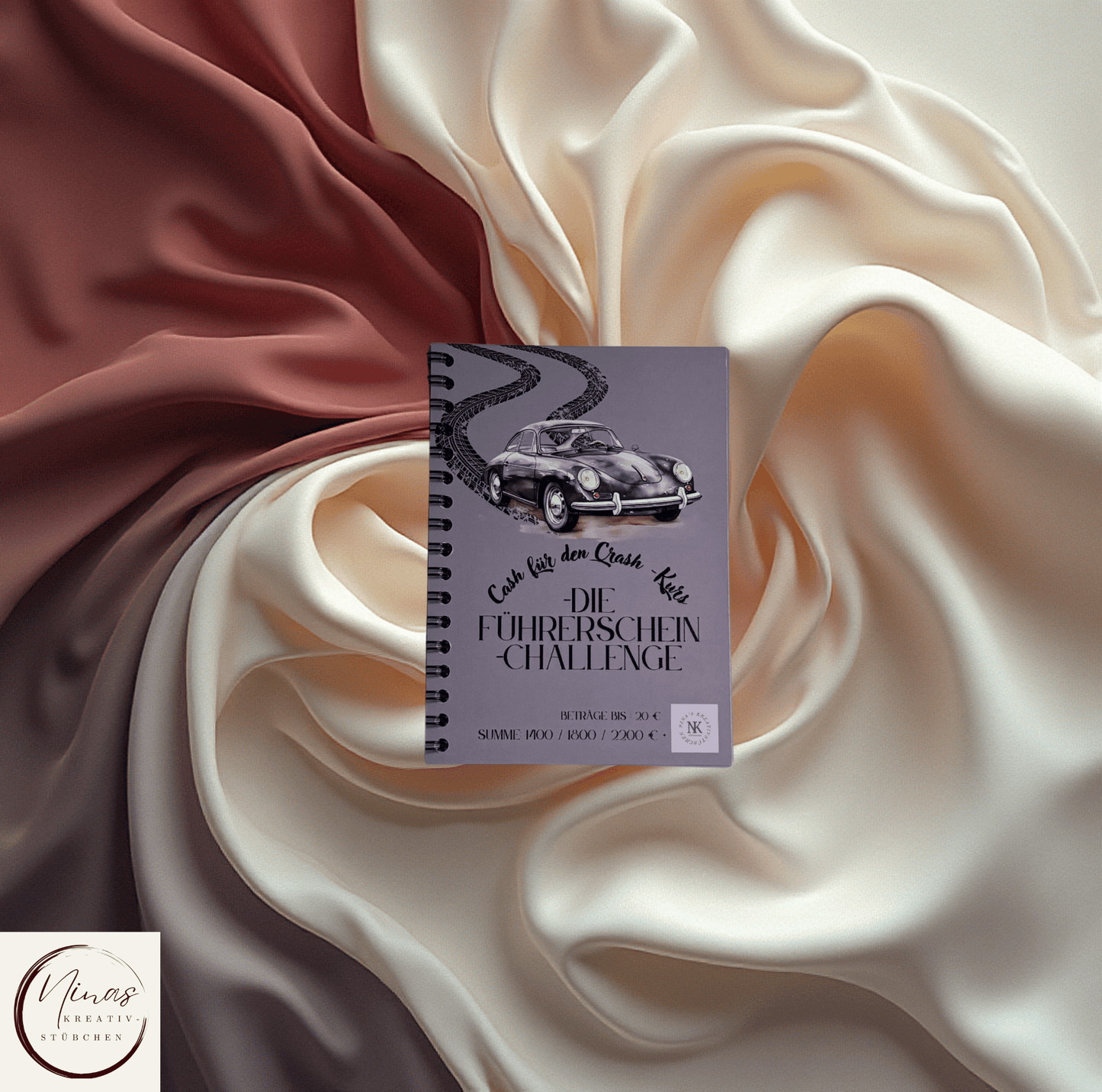 Cash für den Crash - Kurs - die Führerscheinchallenge I Führerschein I A6 I 24 Seiten I Sparbuch - Nina's Kreativstübchen