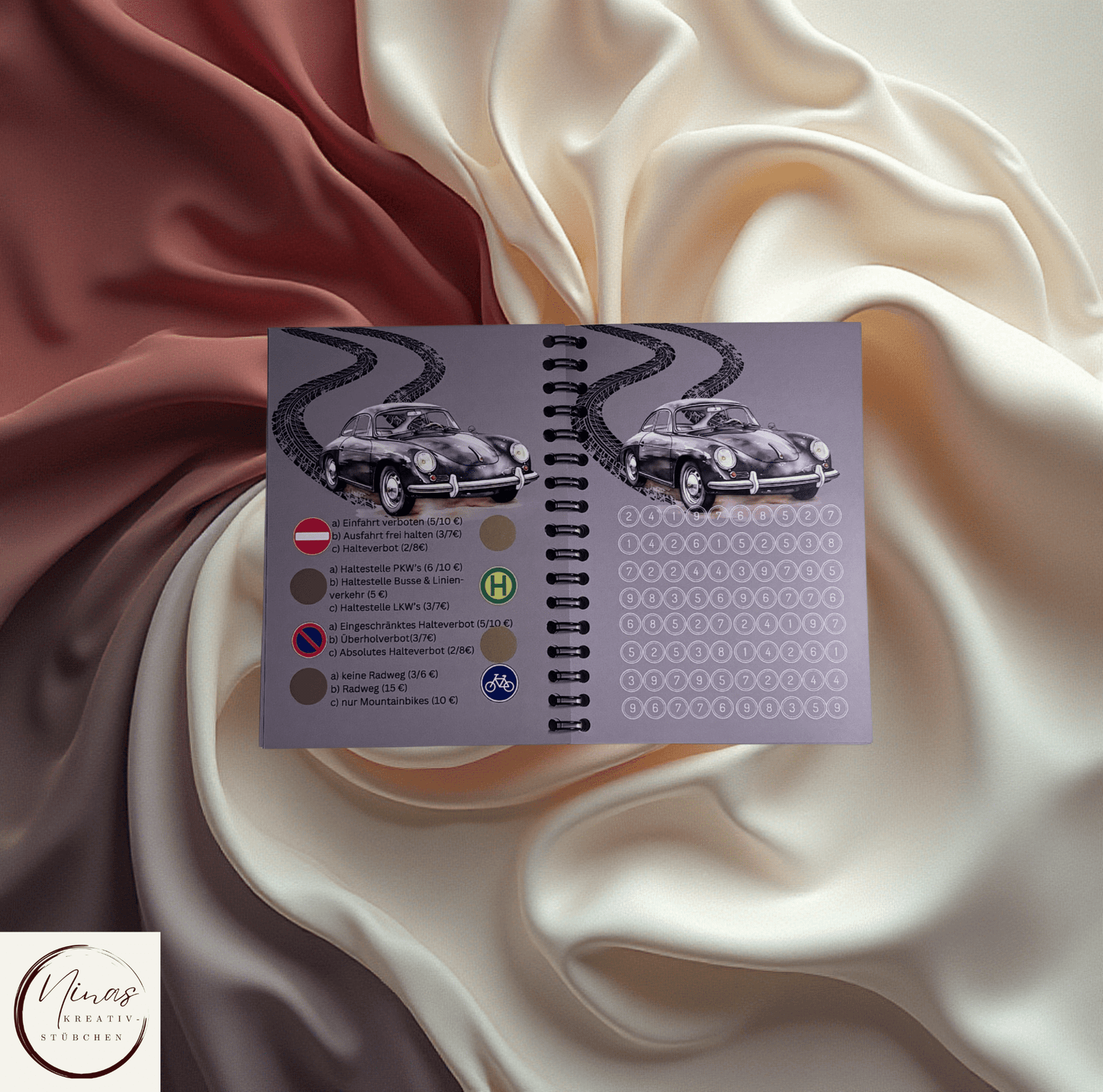 Cash für den Crash - Kurs - die Führerscheinchallenge I Führerschein I A6 I 24 Seiten I Sparbuch - Nina's Kreativstübchen