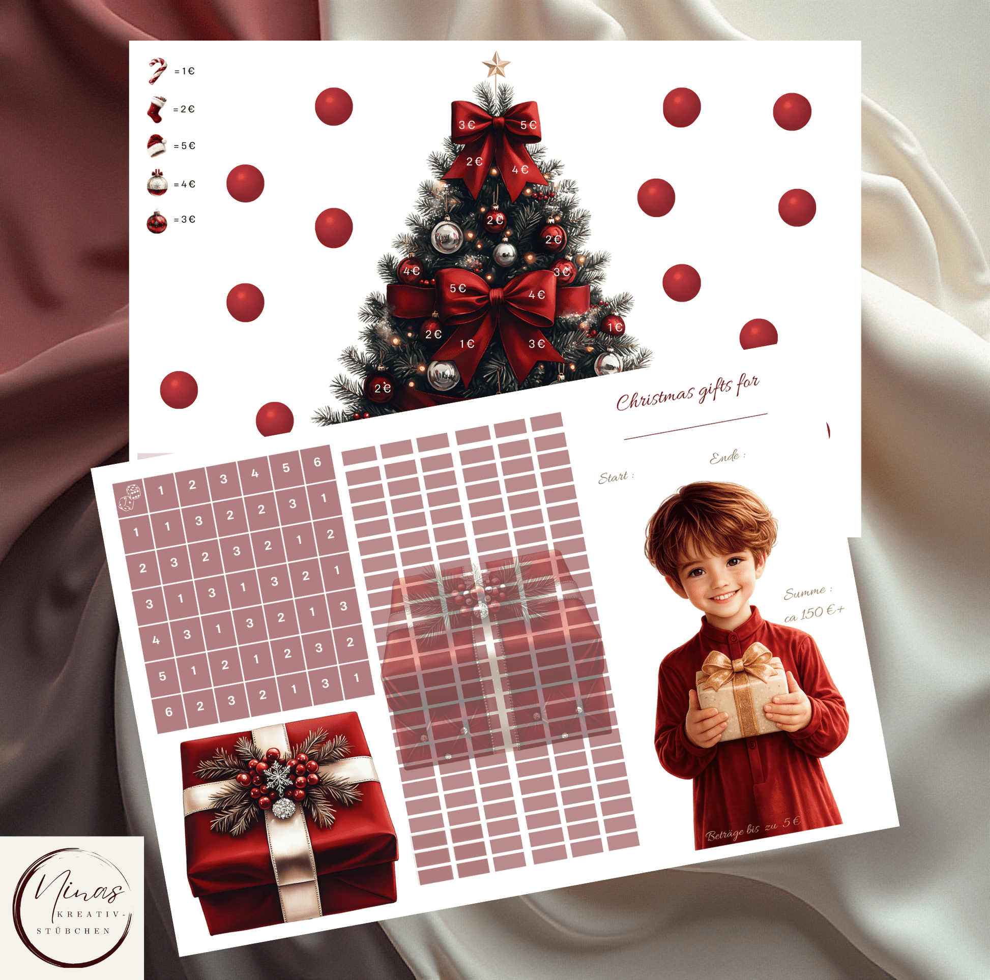 Christmas gifts for I A6 I 3er Klappkarte - Nina's Kreativstübchen