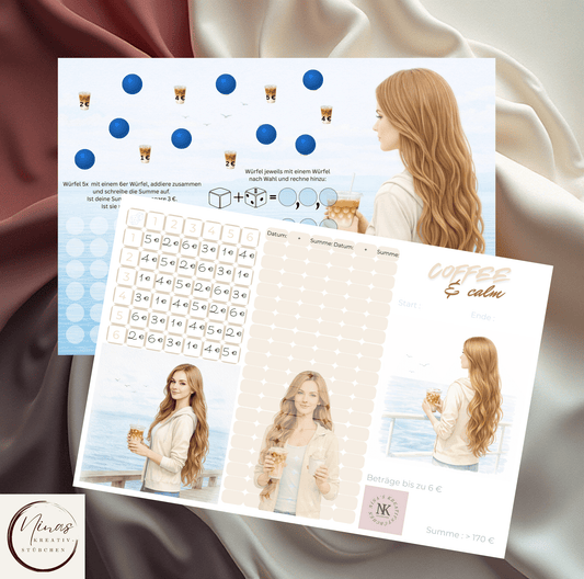 Coffee & calm I A6 I 3er Klappkarte - Nina's Kreativstübchen