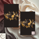 Deckblatt "schwarz - goldene Rosen" I A6 - Nina's Kreativstübchen
