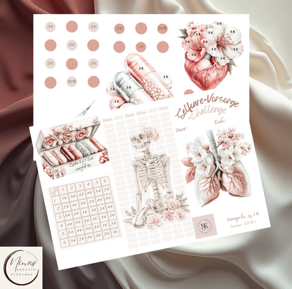 Die Wohlfühlsparbox I 6 Selfcare - Challenges inkl. 5 Extra's I Bundle I Set - Nina's Kreativstübchen