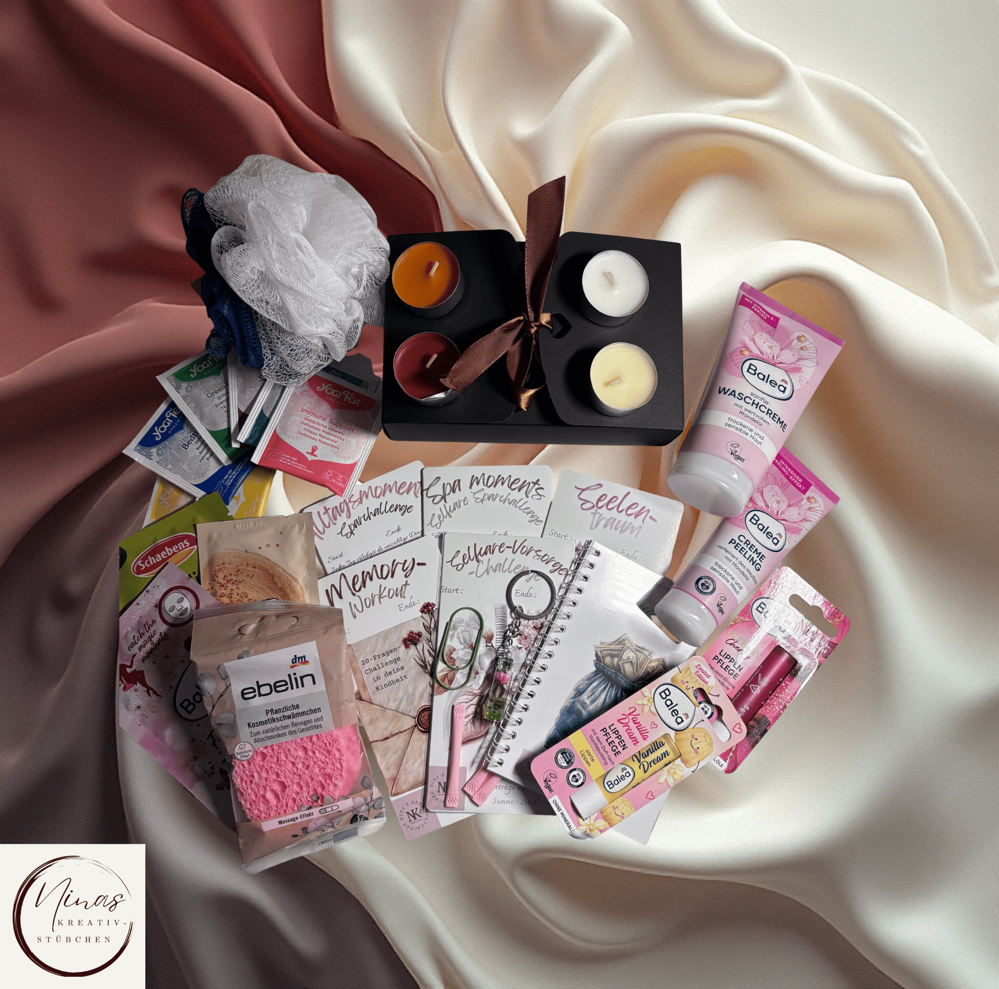Die Wohlfühlsparbox I 6 Selfcare - Challenges inkl. 5 Extra's I Bundle I Set - Nina's Kreativstübchen