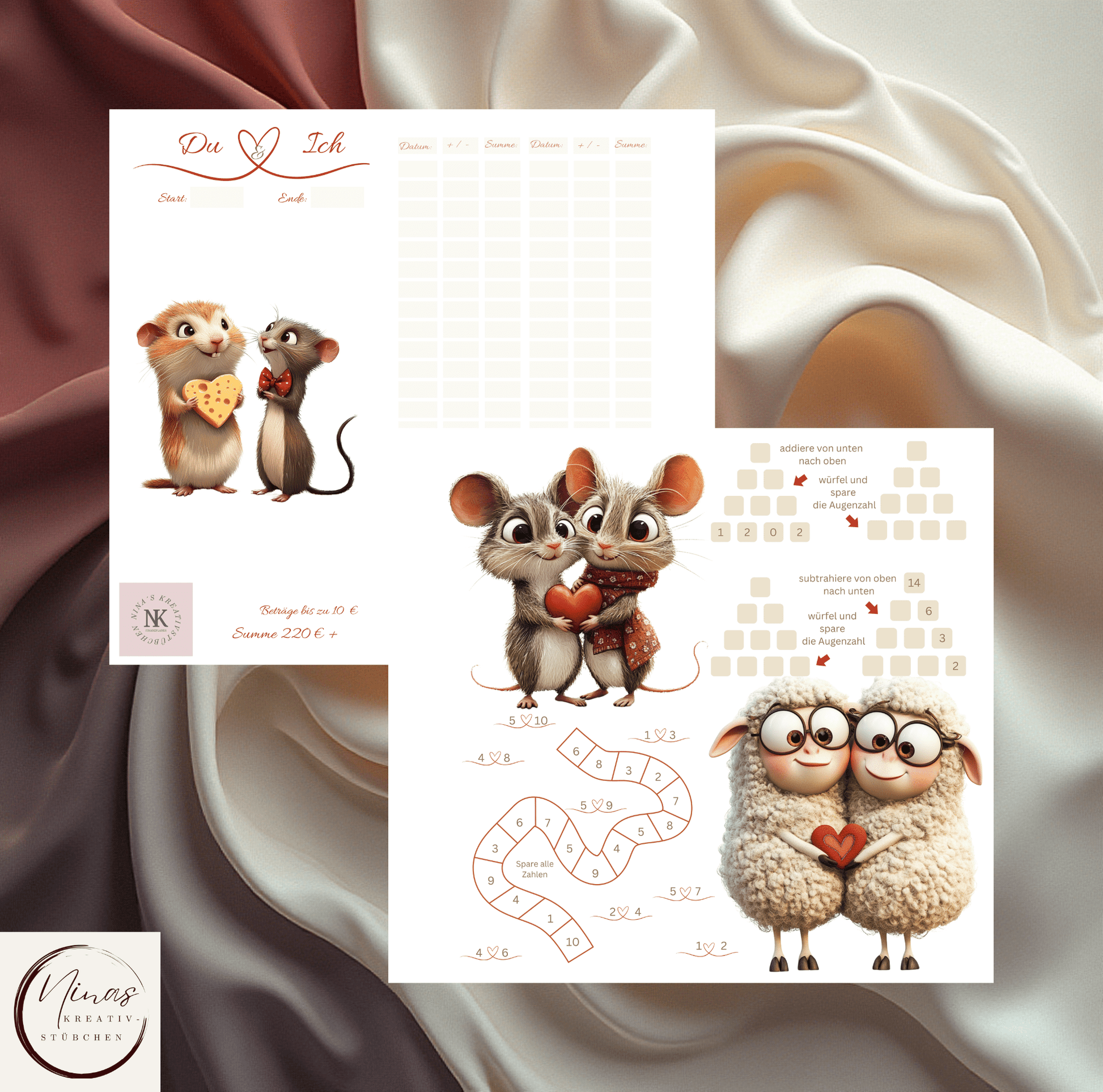 Du & Ich I A6 I 2er Einheftchallenge - Nina's Kreativstübchen