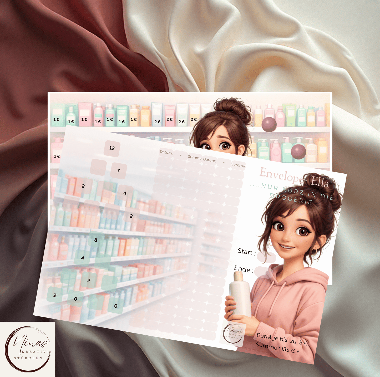 Envelope- Ella I A6 I Challenges mit Erweiterungen - Nina's Kreativstübchen