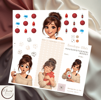 Envelope–Ella’s Hausapothekenboost I A6 I 3er Klappkarte - Nina's Kreativstübchen