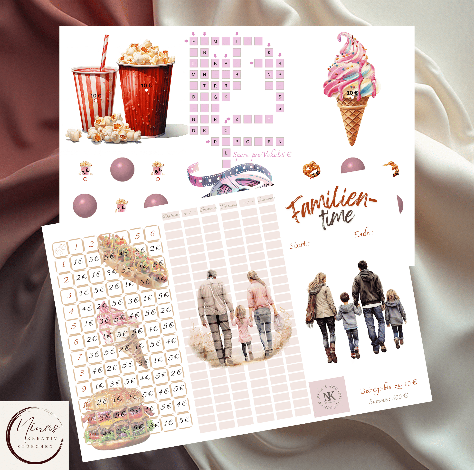 Familientime I A6 I 3er Klappkarte - Nina's Kreativstübchen