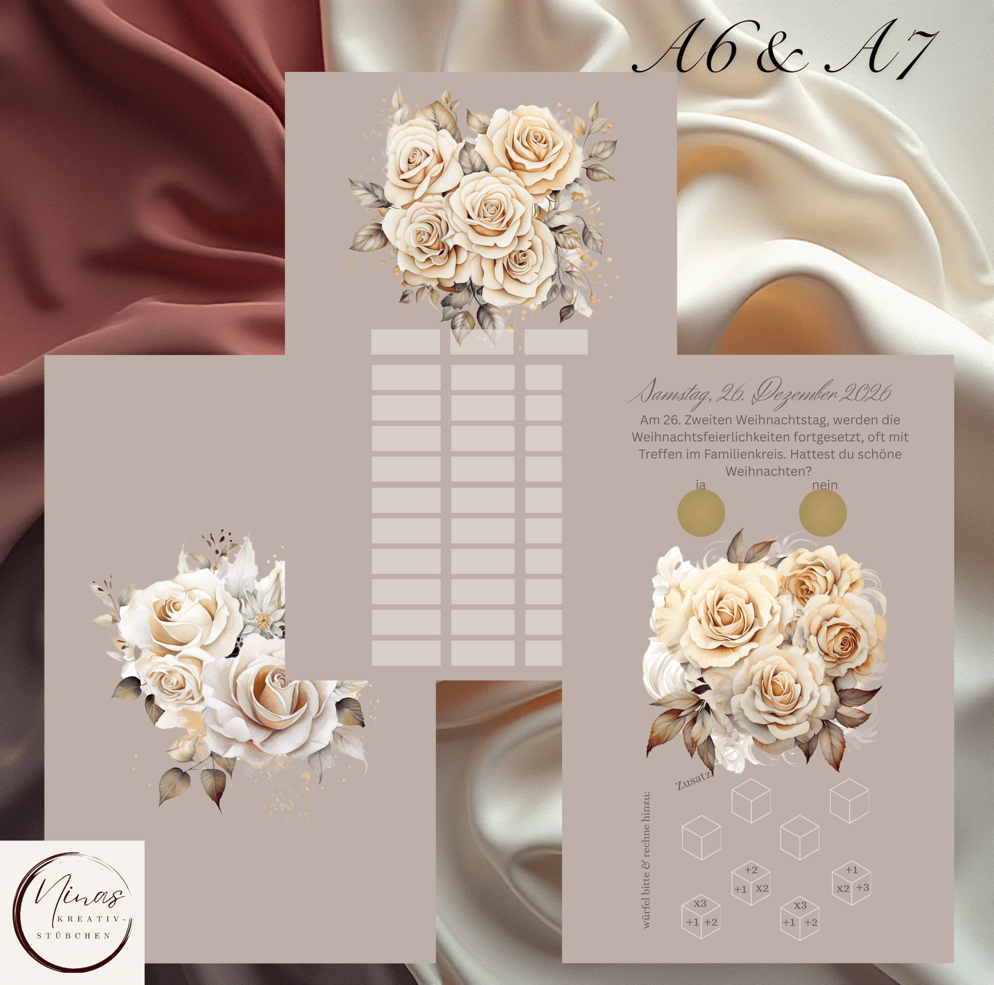 Feiertagssparer 2026 I Feiertagssparer I A6 I A7 I Einheftchallenge - Nina's Kreativstübchen