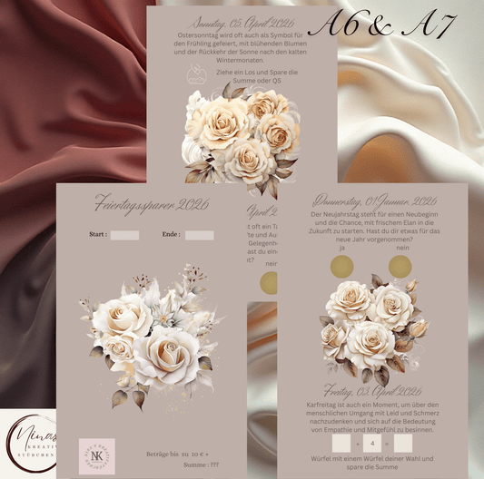 Feiertagssparer 2026 I Feiertagssparer I A6 I A7 I Einheftchallenge - Nina's Kreativstübchen