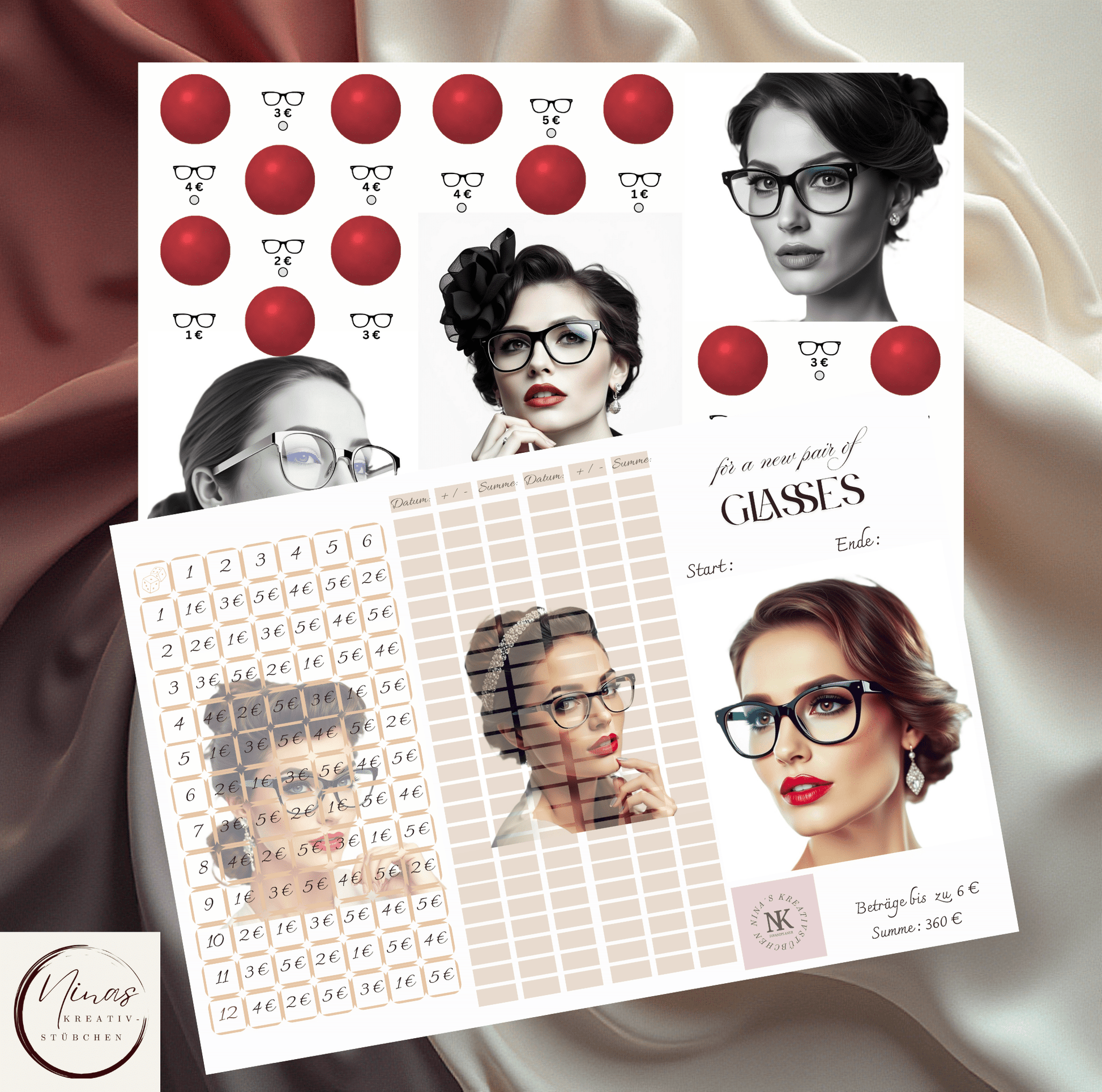 for a new pair of glasses I A6 I 3er Klappkarte - Nina's Kreativstübchen