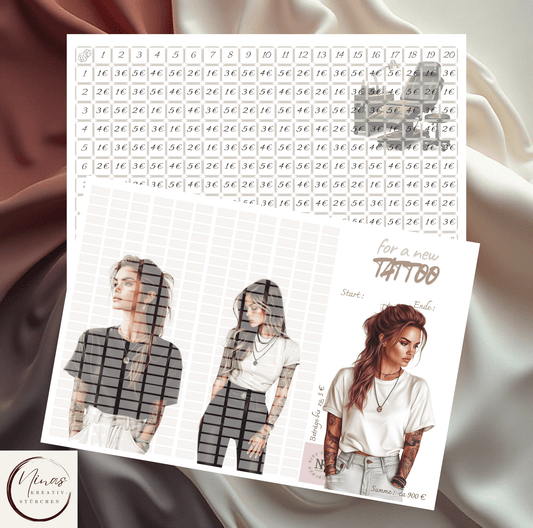 for a New Tattoo I A6 I 3er Klappkarte - Nina's Kreativstübchen