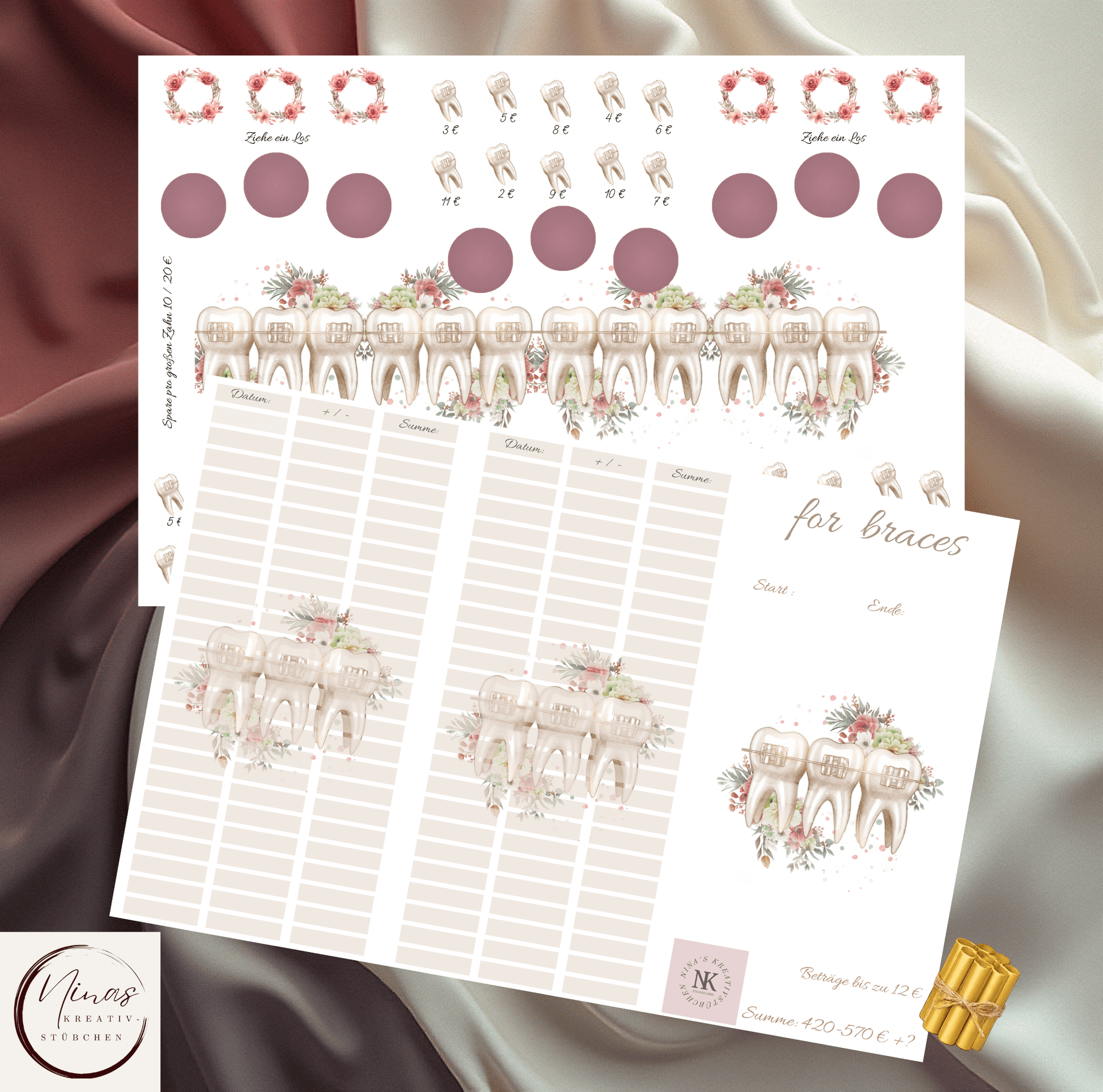 for braces I A6 I 3er Klappkarte - Nina's Kreativstübchen