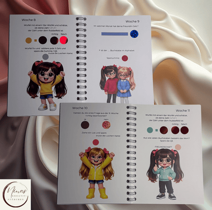 Freundinnen Battle I A6 I 24 Seiten I Sparbuch - Nina's Kreativstübchen