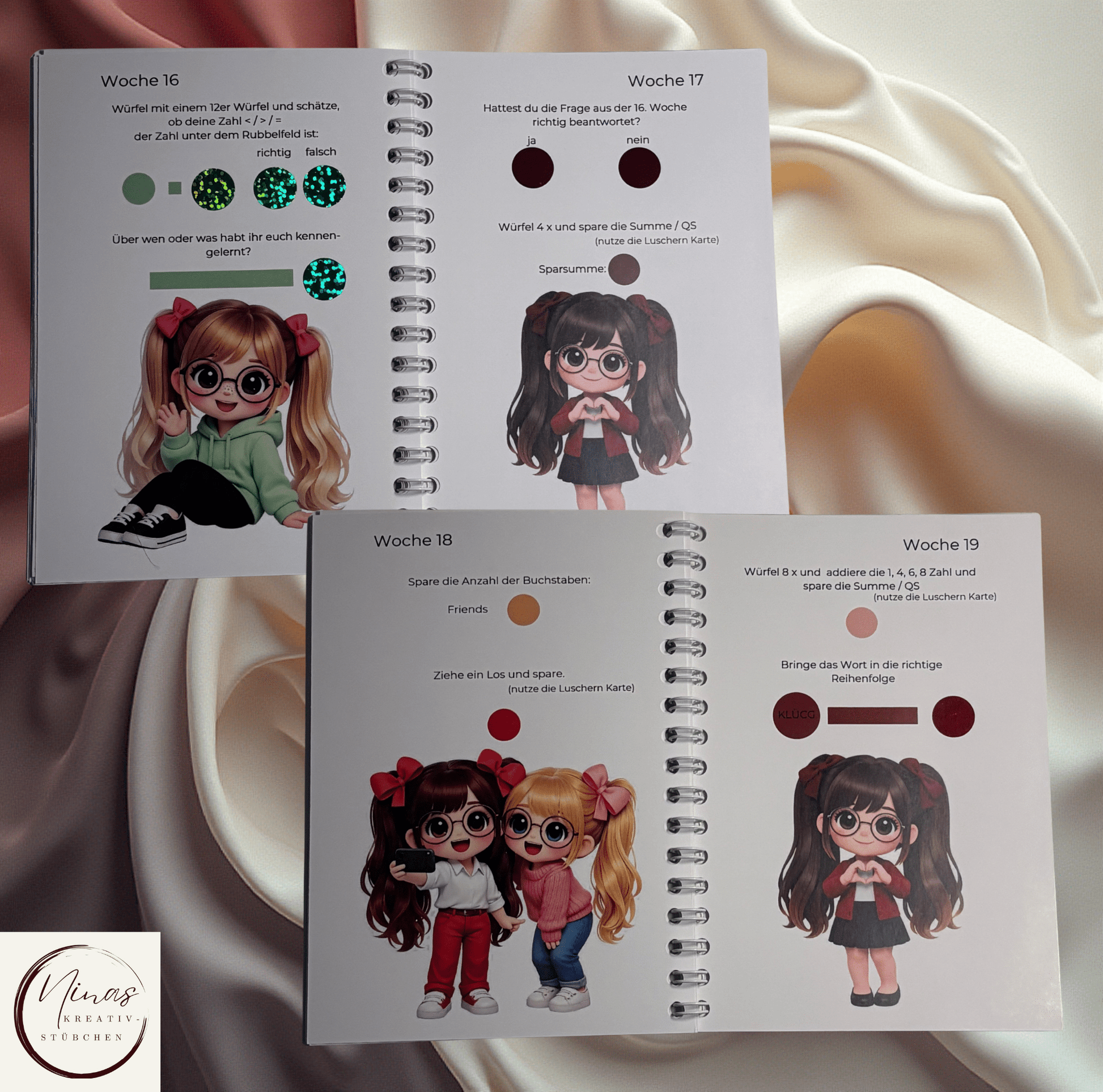 Freundinnen Battle I A6 I 24 Seiten I Sparbuch - Nina's Kreativstübchen